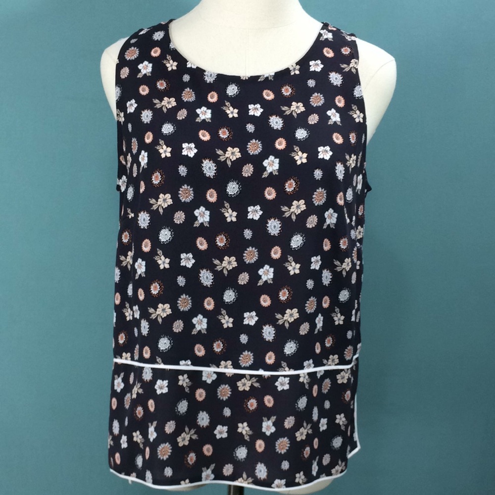 Ann Taylor Loft Petites Mp floral snick blouse